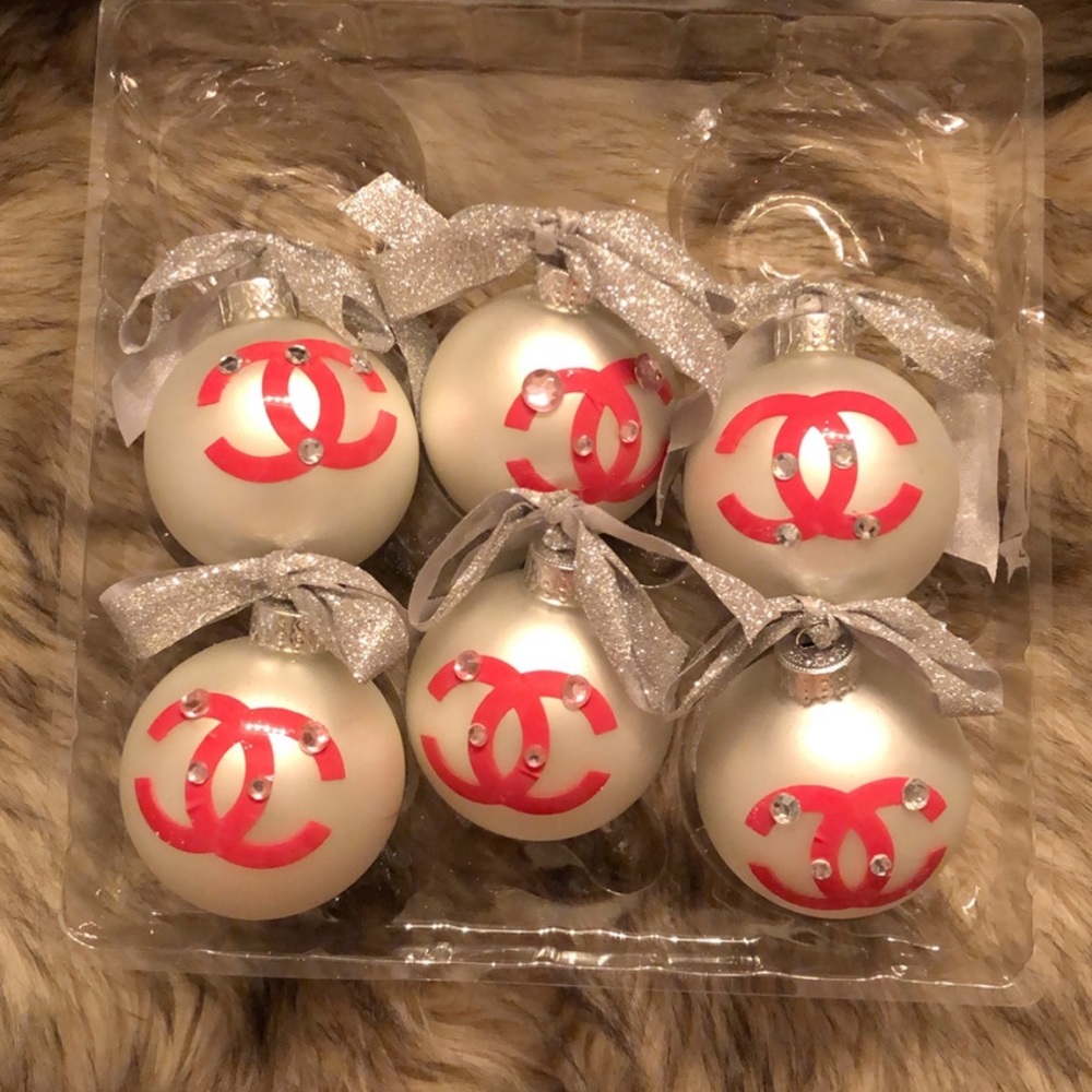 Chanel Christmas Ornaments Set of 6